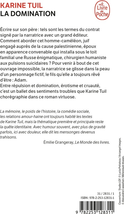 Quatrième de couverture de « La domination : roman »
