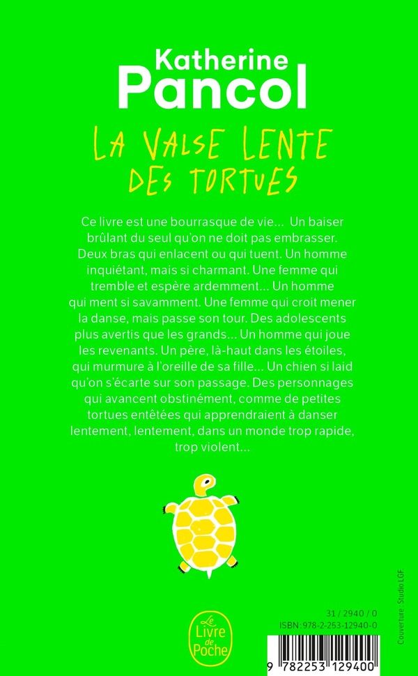 Quatrième de couverture de « La valse lente des tortues : roman »