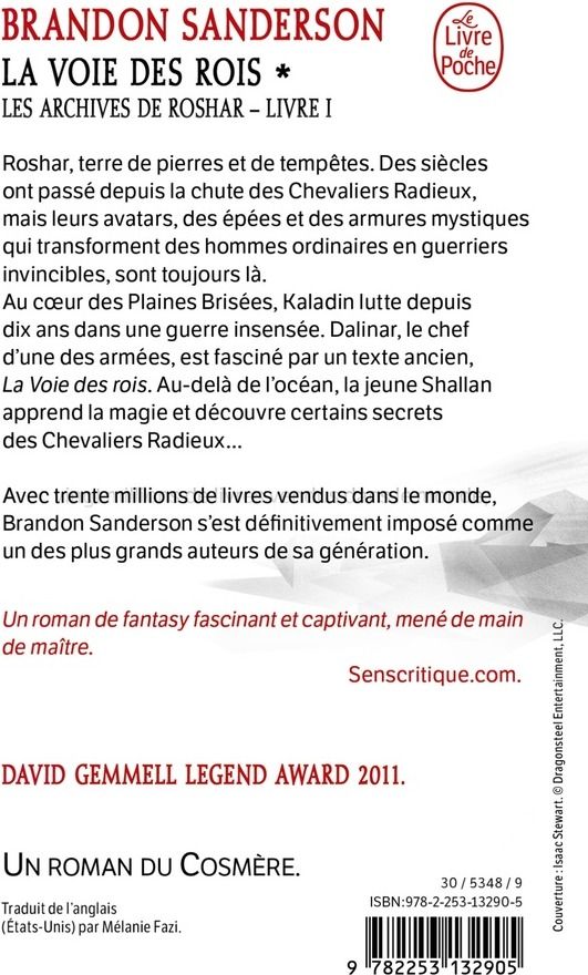 Quatrième de couverture de « La voie des rois : roman »