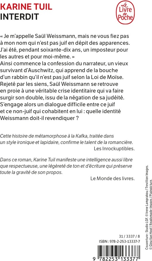 Quatrième de couverture de « Interdit : roman »