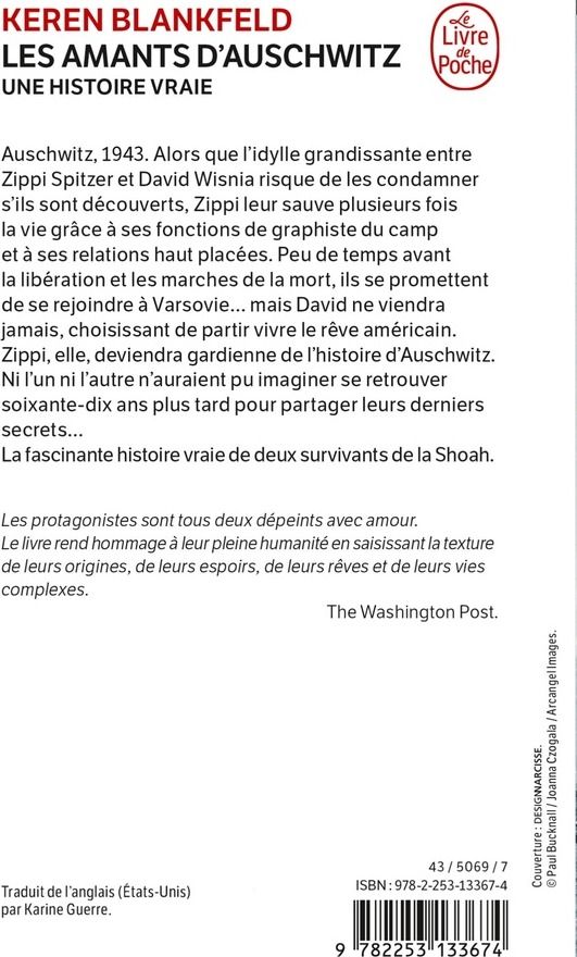 Quatrième de couverture de « Les Amants d'Auschwitz : Une histoire vraie »