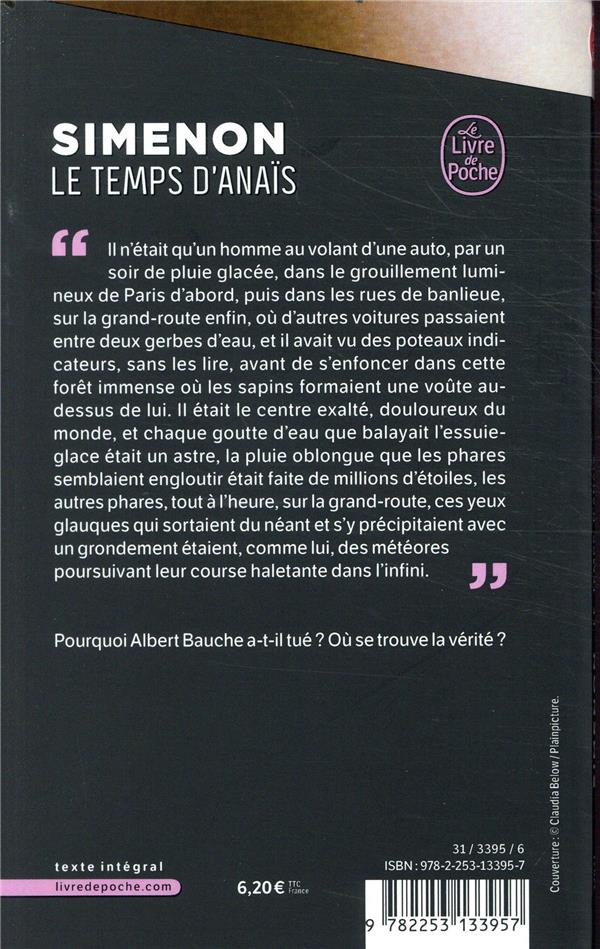 Quatrième de couverture de « LE TEMPS D'ANAIS »