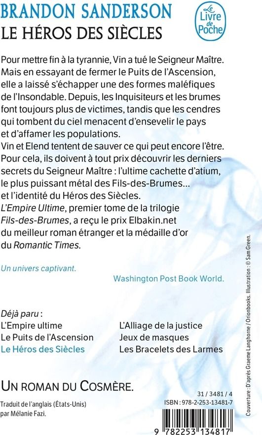 Quatrième de couverture de « Le héros des siècles »