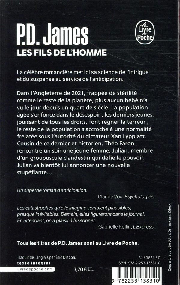 Quatrième de couverture de « LES FILS DE L'HOMME »
