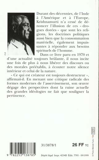 Quatrième de couverture de « LA REVOLUTION DU SILENCE »
