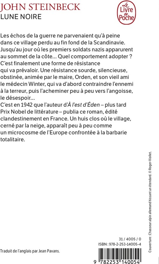 Quatrième de couverture de « LUNE NOIRE »