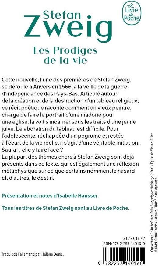 Quatrième de couverture de « LES PRODIGES DE LA VIE »