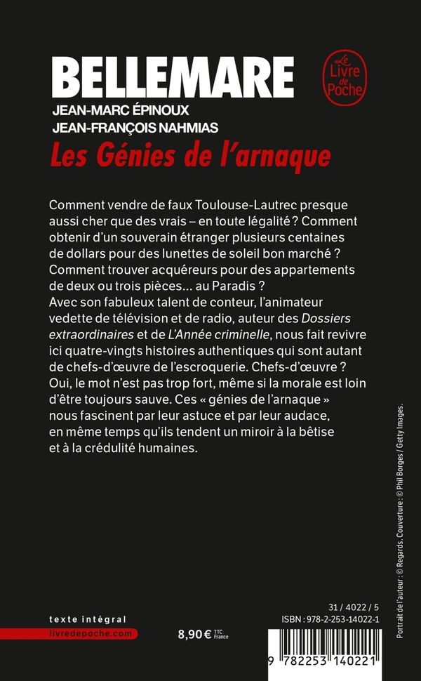 Quatrième de couverture de « LES GENIES DE L'ARNAQUE »