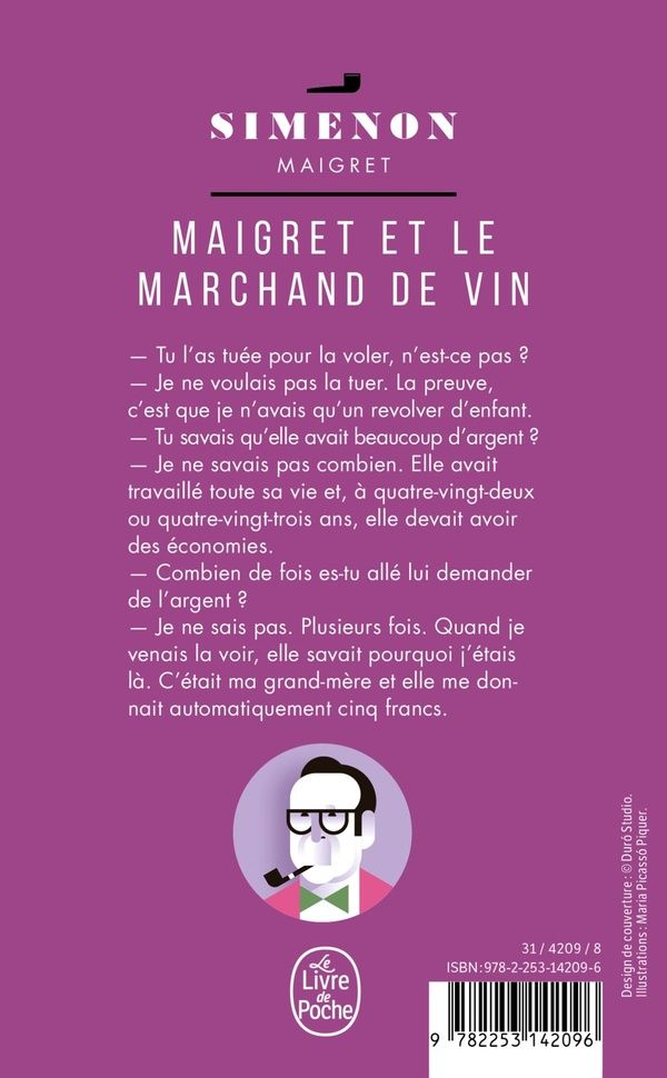 Quatrième de couverture de « MAIGRET ET LE MARCHAND DE VIN »