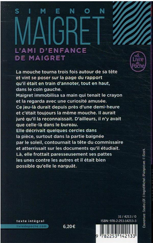 Quatrième de couverture de « L'AMI D'ENFANCE DE MAIGRET »