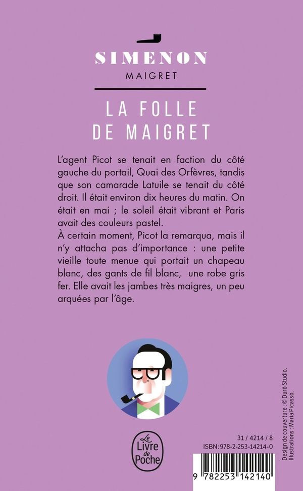 Quatrième de couverture de « LA FOLLE DE MAIGRET »