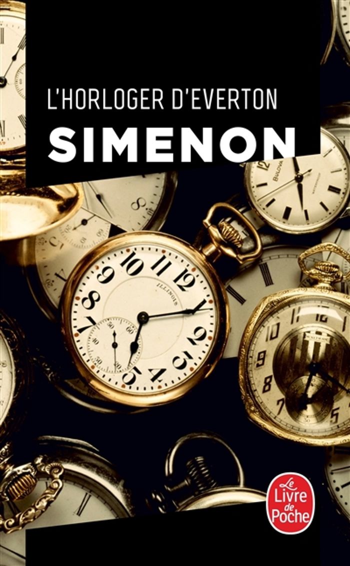 Couverture du livre « L'HORLOGER D'EVERTON » de Georges Simenon, librairie Les Contes Infusés à Corte