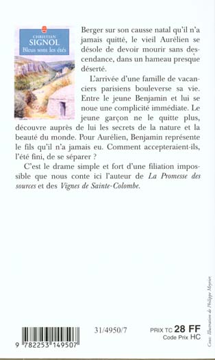 Quatrième de couverture de « BLEUS SONT LES ETES »