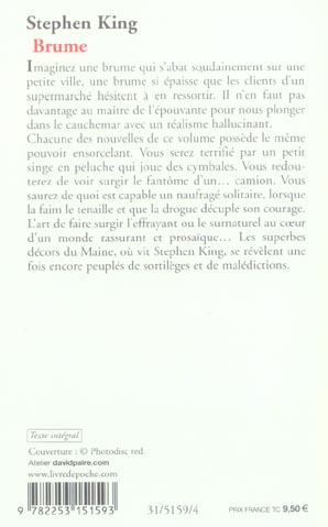 Quatrième de couverture de « Brume : nouvelles »