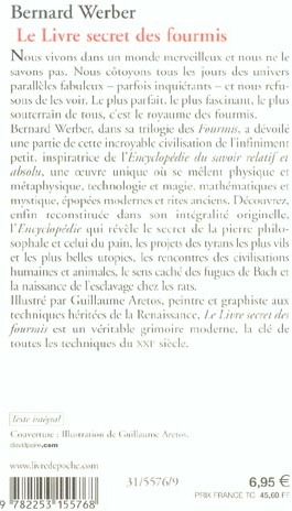 Quatrième de couverture de « LE LIVRE SECRET DES FOURMIS »