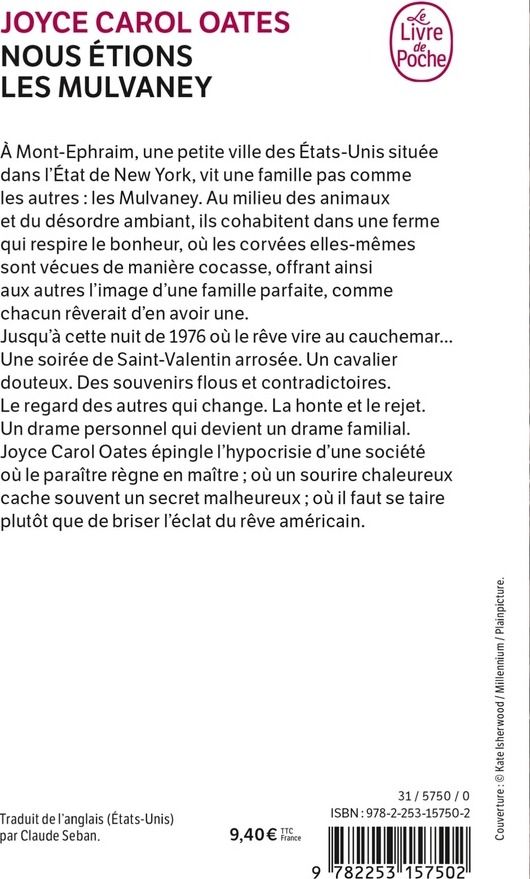 Quatrième de couverture de « Nous étions les Mulvaney : roman »