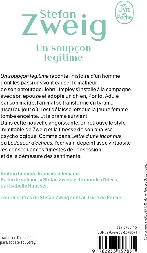 Quatrième de couverture de « UN SOUPCON LEGITIME »