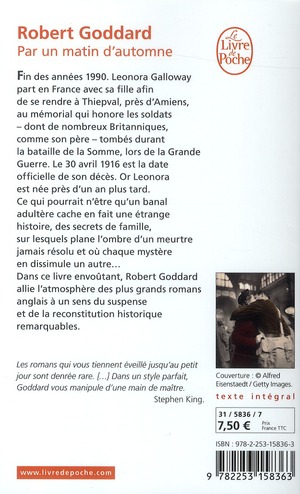 Quatrième de couverture de « Par un matin d'automne »