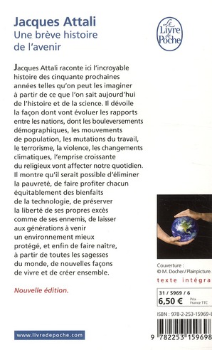 Quatrième de couverture de « Une brève histoire de l'avenir »