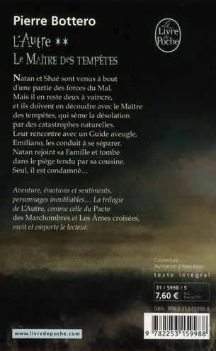 Quatrième de couverture de « Le maître des tempêtes »