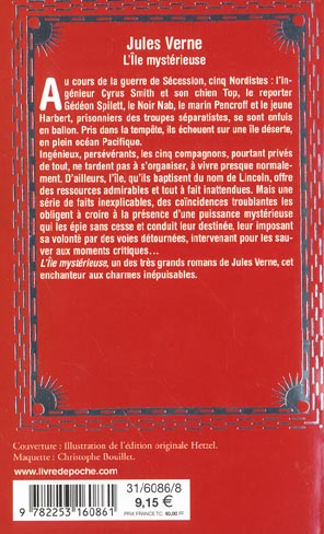 Quatrième de couverture de « L'île mystérieuse »