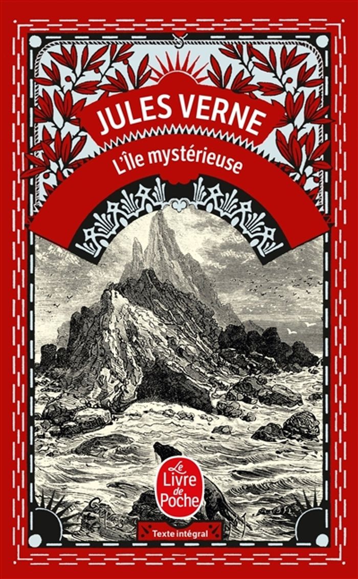 Couverture du livre « L'île mystérieuse » de Jules Verne, librairie Les Contes Infusés à Corte