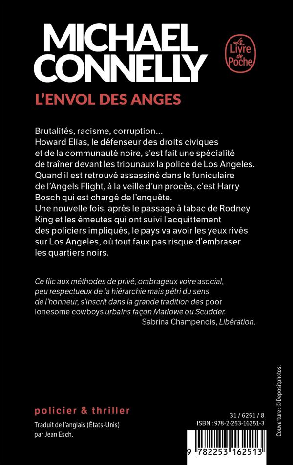 Quatrième de couverture de « L'envol des anges : roman »