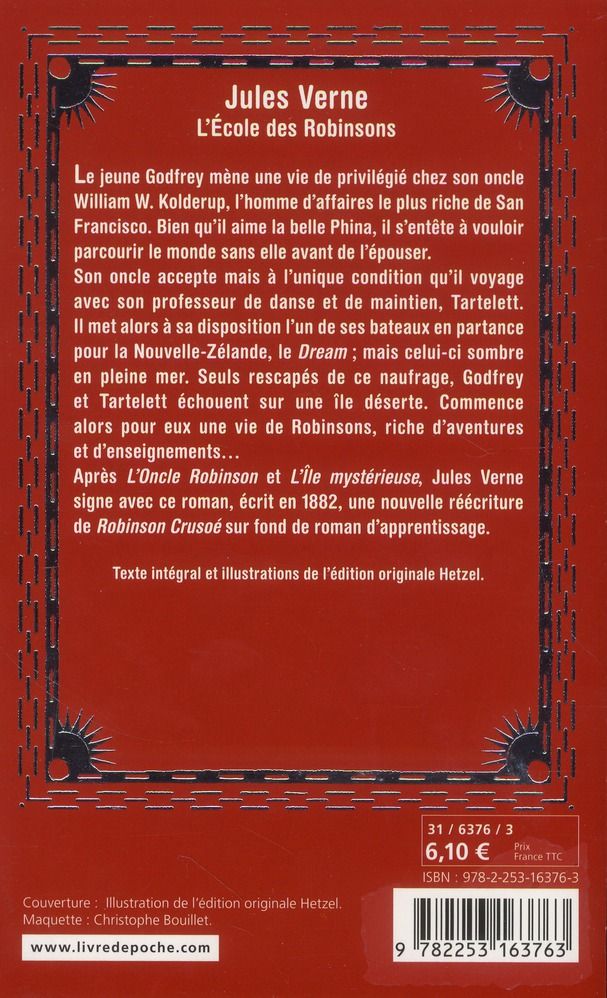 Quatrième de couverture de « L'ECOLE DES ROBINSONS »