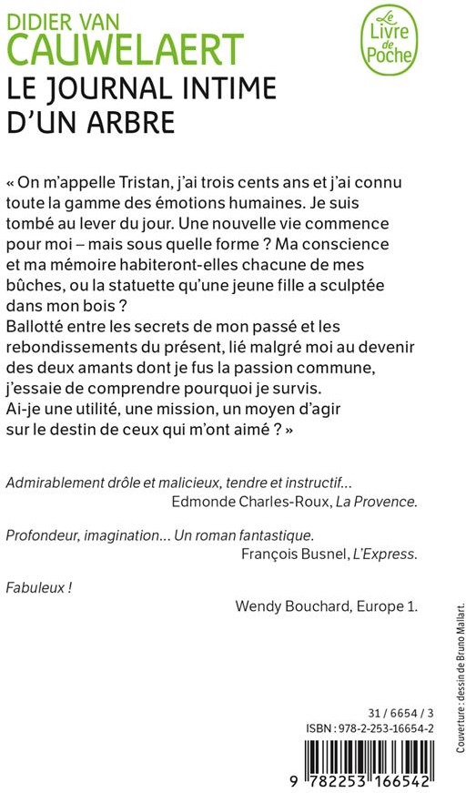 Quatrième de couverture de « Le journal intime d'un arbre : roman »
