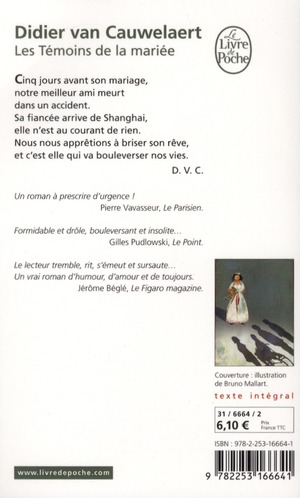 Quatrième de couverture de « Les témoins de la mariée : roman »