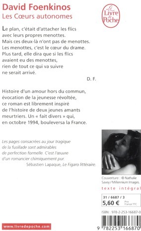 Quatrième de couverture de « Les coeurs autonomes : roman »