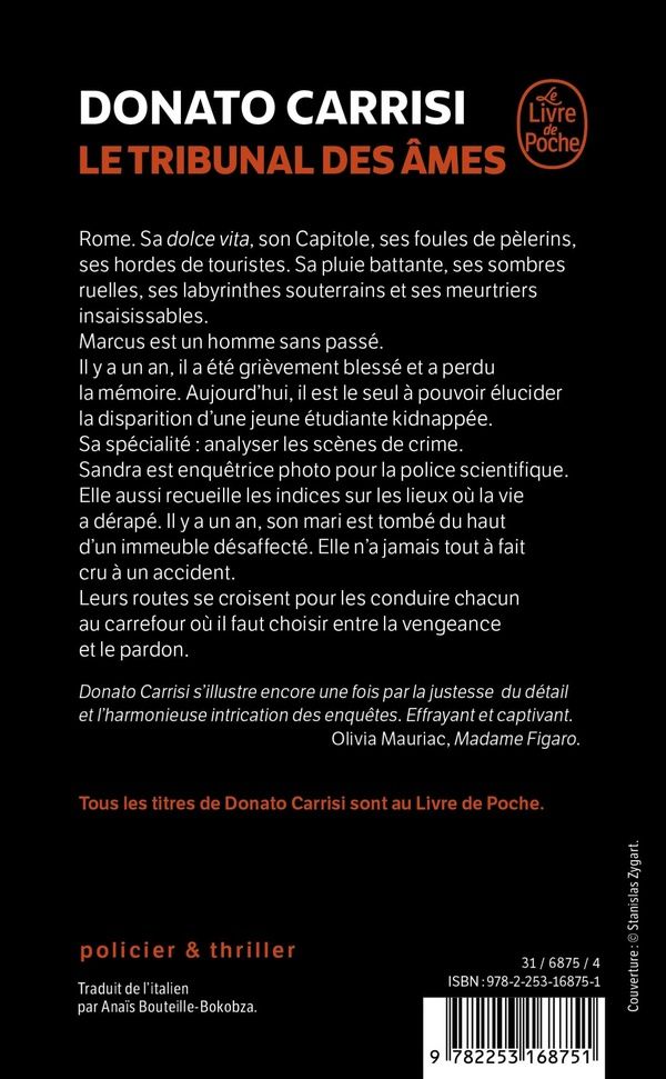 Quatrième de couverture de « Le tribunal des âmes : roman »