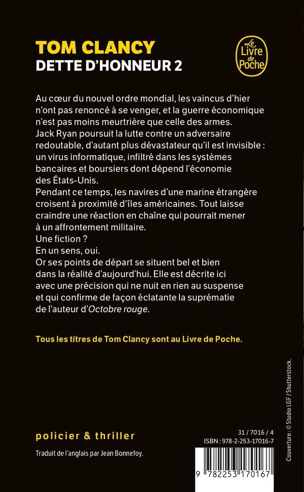 Quatrième de couverture de « DETTE D'HONNEUR (TOME 2) »