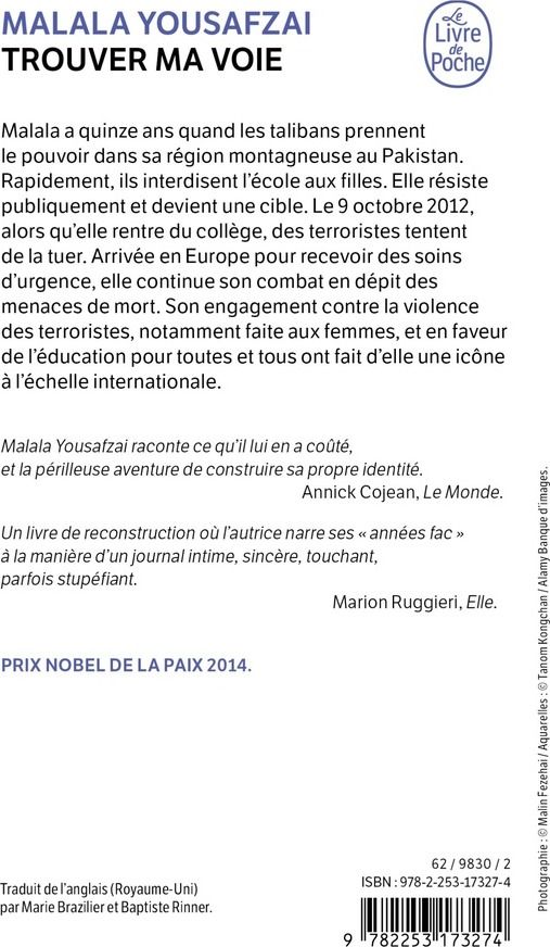 Quatrième de couverture de « TROUVER MA VOIE »