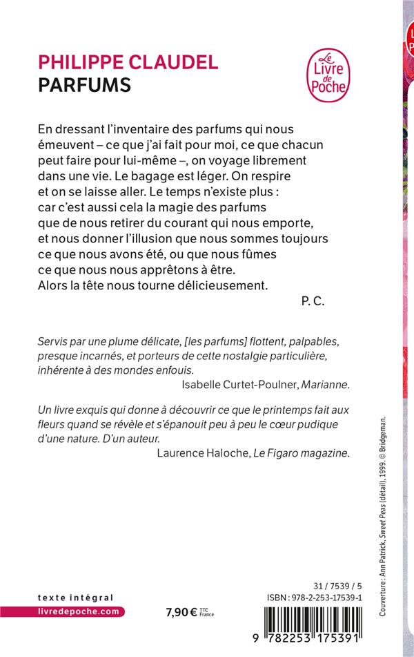 Quatrième de couverture de « Parfums »