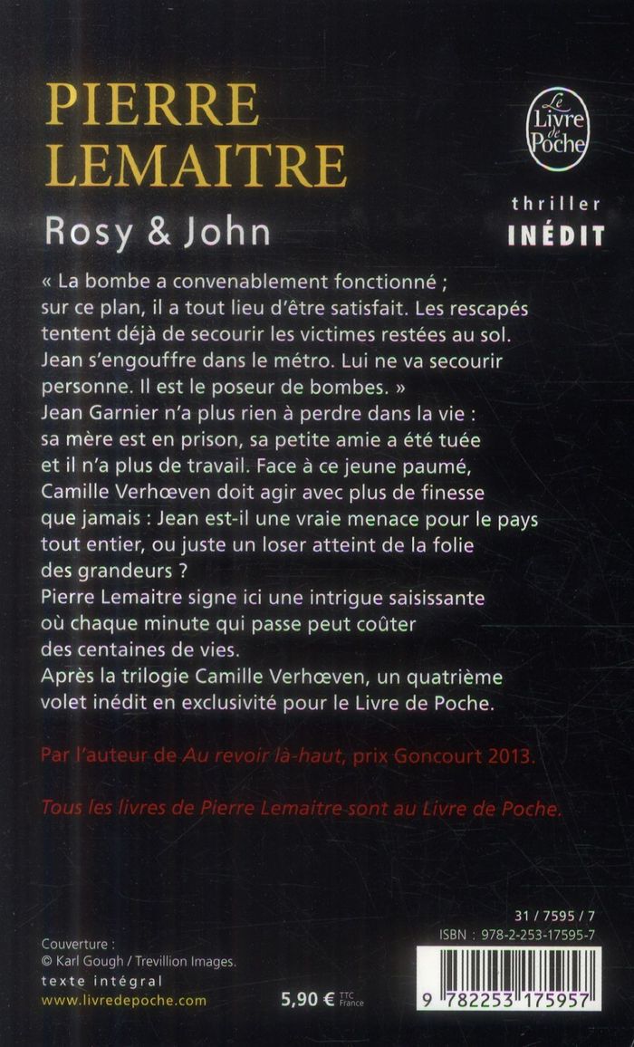 Quatrième de couverture de « Rosy & John »