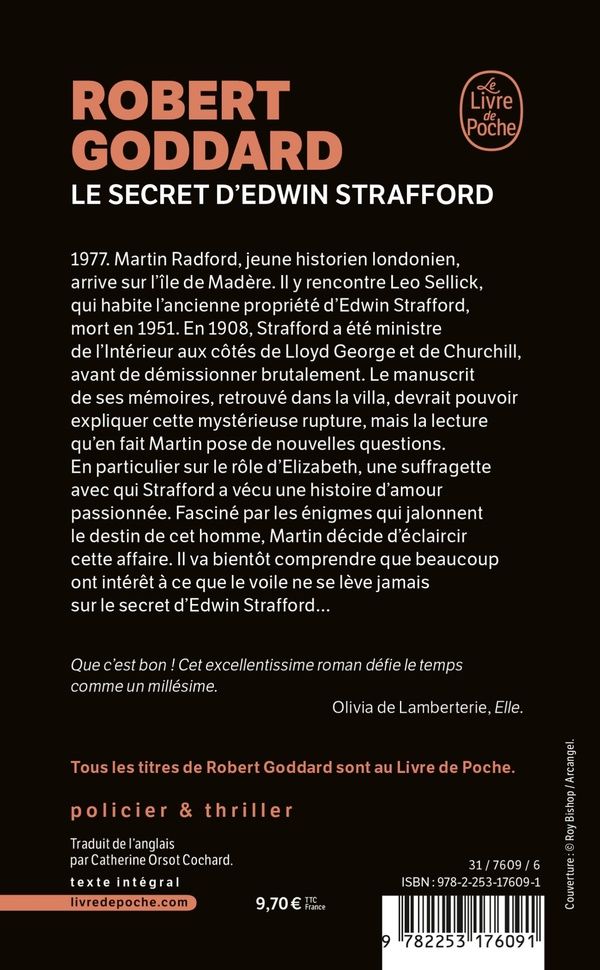 Quatrième de couverture de « Le secret d'Edwin Strafford »