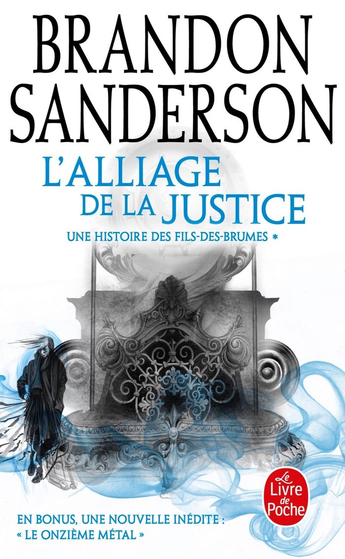 Couverture du livre « L'alliage de la justice : roman » de Brandon Sanderson, librairie Les Contes Infusés à Corte