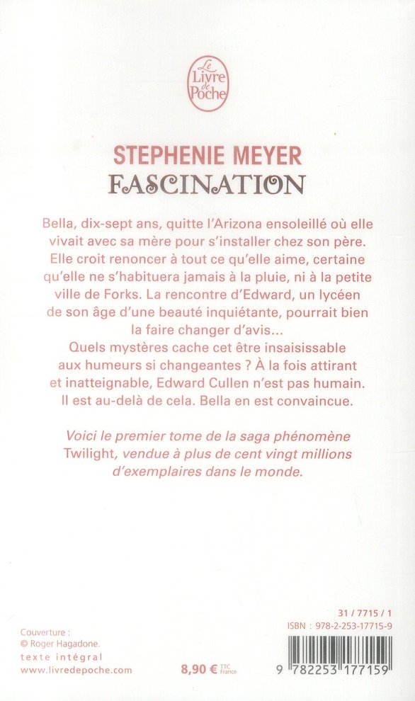 Quatrième de couverture de « Fascination »