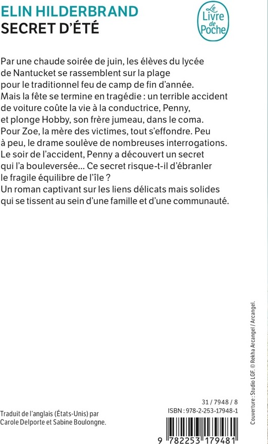 Quatrième de couverture de « Secret d'été : roman »