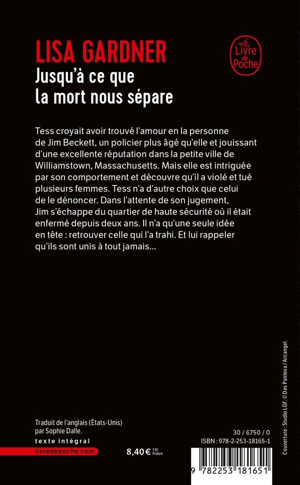 Quatrième de couverture de « Jusqu'à ce que la mort nous sépare »