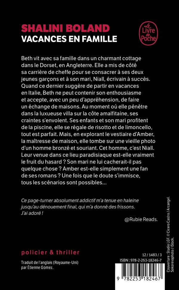 Quatrième de couverture de « VACANCES EN FAMILLE »
