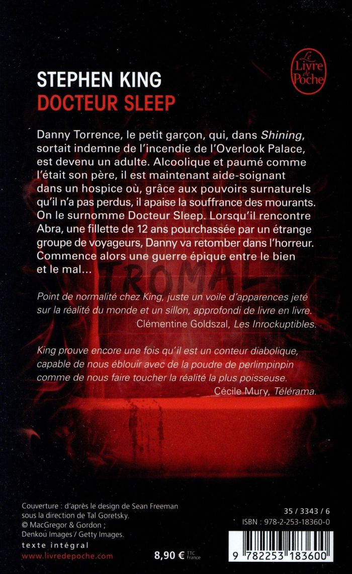 Quatrième de couverture de « DOCTEUR SLEEP »