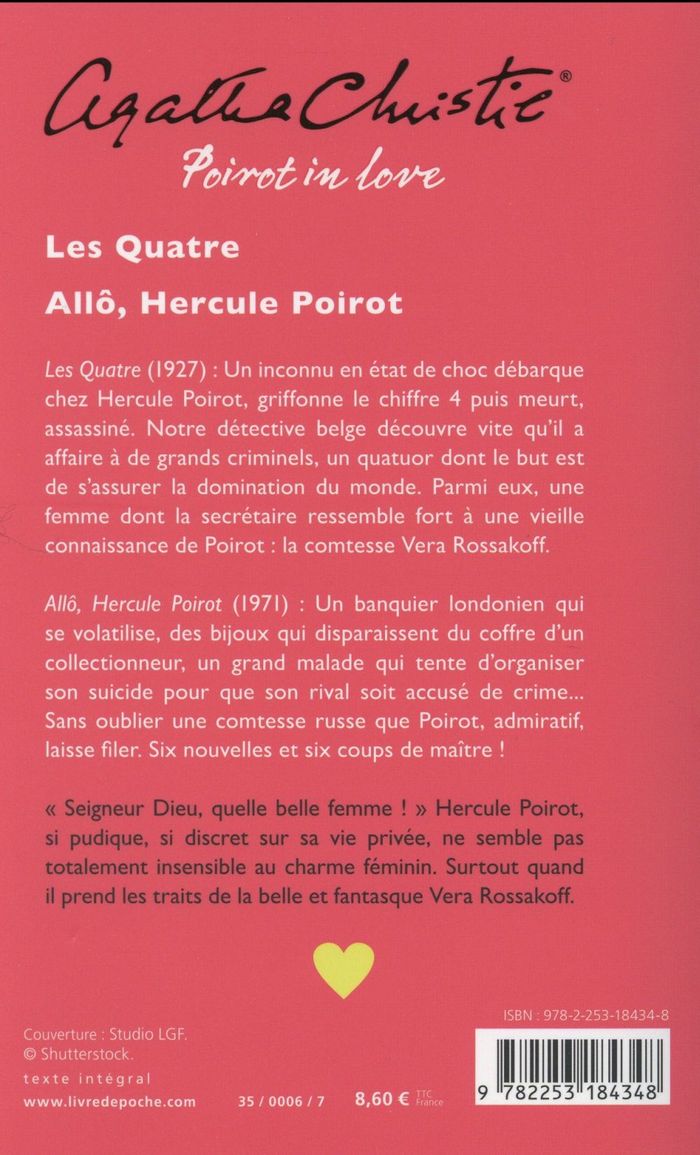 Quatrième de couverture de « Poirot in love »