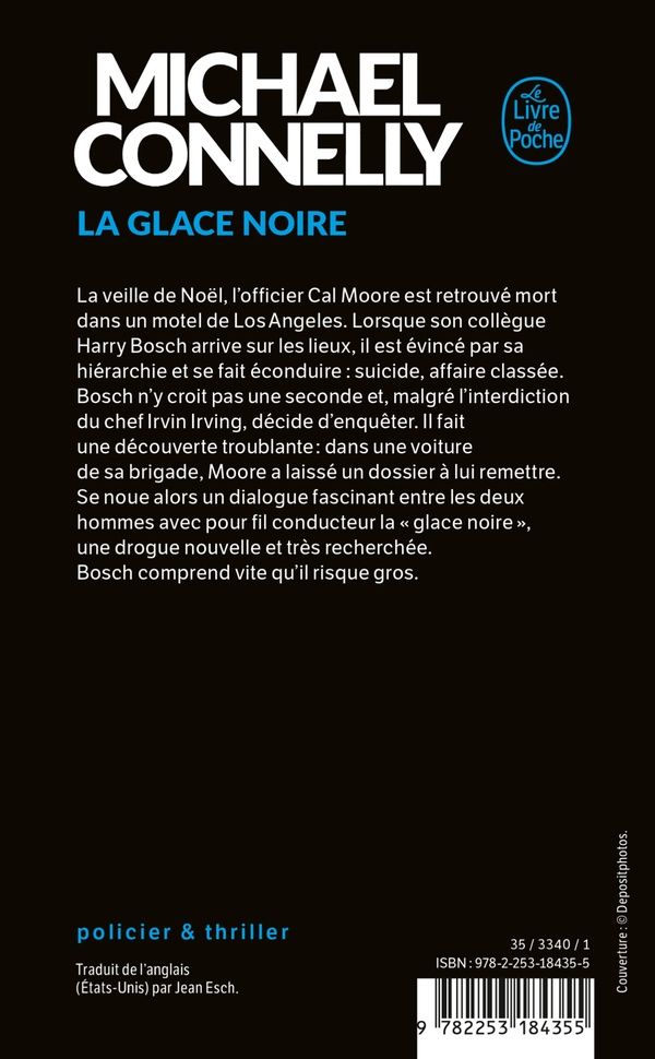 Quatrième de couverture de « La glace noire : roman »