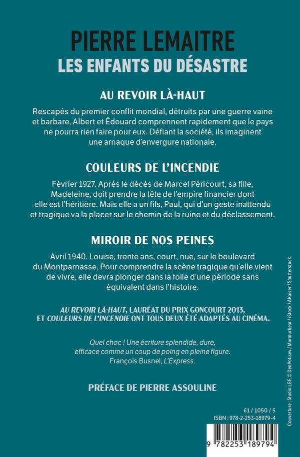 Quatrième de couverture de « Les enfants du désastre »