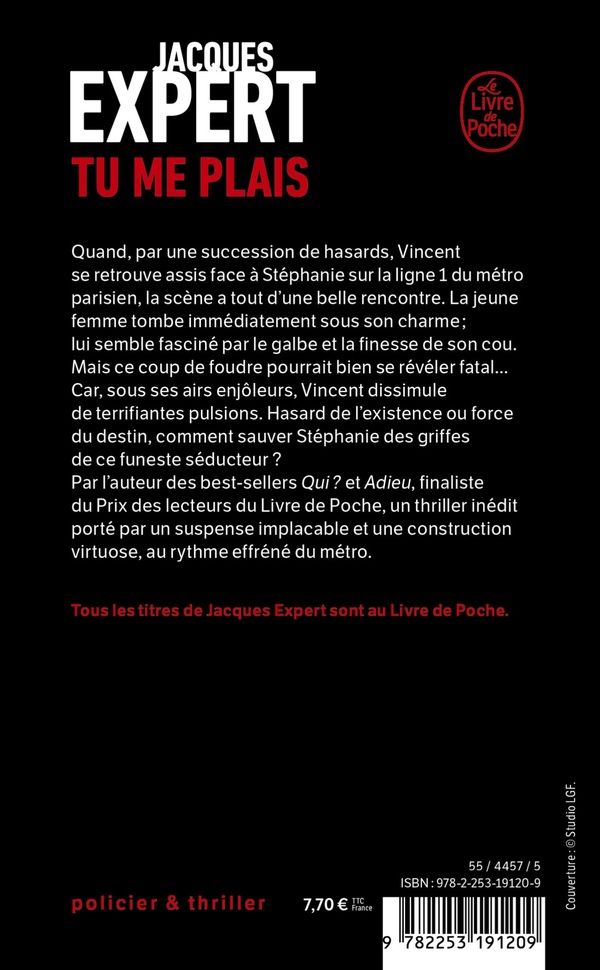 Quatrième de couverture de « Tu me plais »