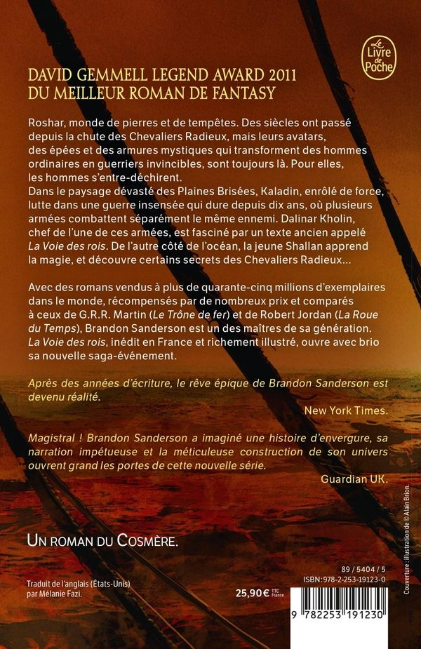 Quatrième de couverture de « La voie des rois : roman »