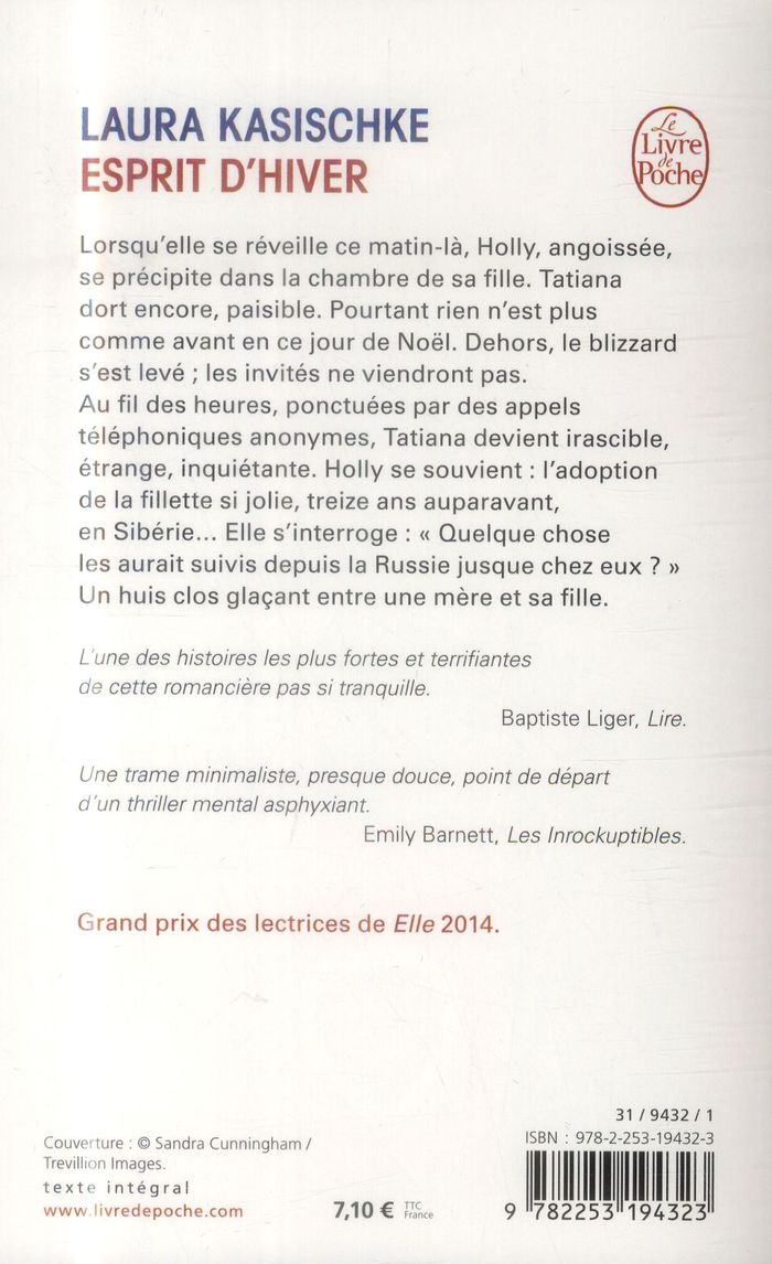 Quatrième de couverture de « Esprit d'hiver »