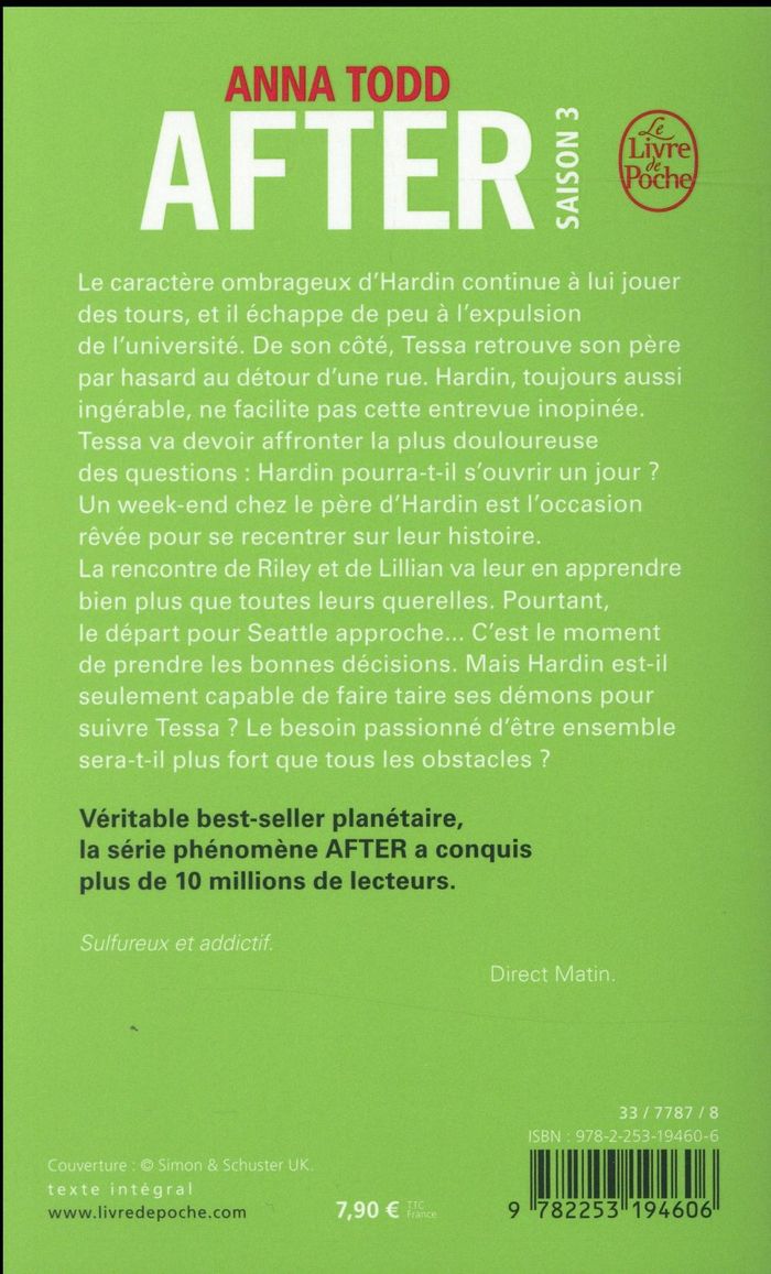 Quatrième de couverture de « AFTER WE FELL (AFTER, TOME 3) »